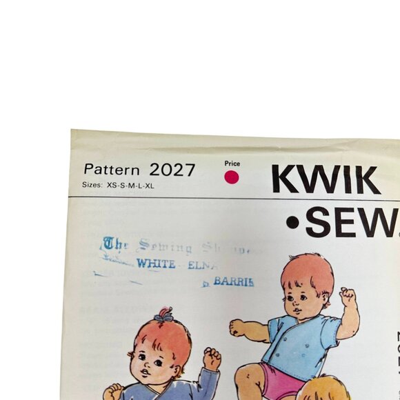 Kwik Sew Lot 2 Baby 2026 Diapers & 2027 Kimono Sewing Pattern New Sealed Uncut - Picture 7 of 7